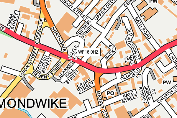 WF16 0HZ map - OS OpenMap – Local (Ordnance Survey) WF16 0HZ map - OS OpenMap – Local (Ordnance Survey)