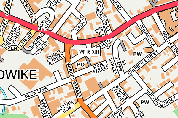 WF16 0JH map - OS OpenMap – Local (Ordnance Survey) WF16 0JH map - OS OpenMap – Local (Ordnance Survey)