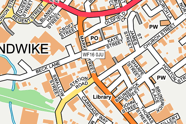 WF16 0JU map - OS OpenMap – Local (Ordnance Survey) WF16 0JU map - OS OpenMap – Local (Ordnance Survey)