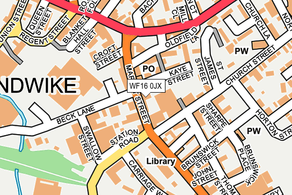 WF16 0JX map - OS OpenMap – Local (Ordnance Survey) WF16 0JX map - OS OpenMap – Local (Ordnance Survey)