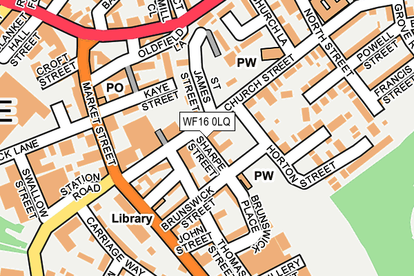 WF16 0LQ map - OS OpenMap – Local (Ordnance Survey) WF16 0LQ map - OS OpenMap – Local (Ordnance Survey)