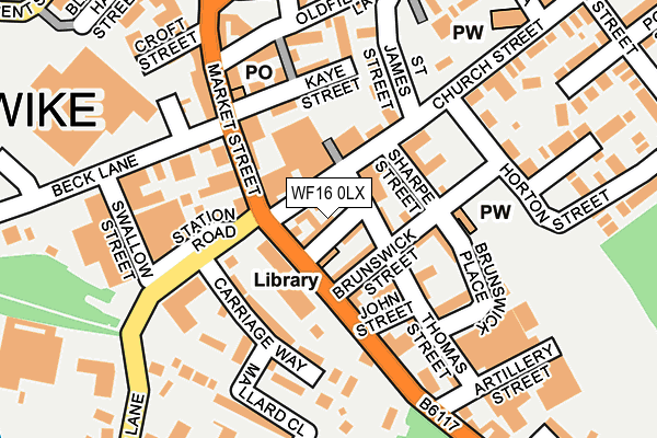 WF16 0LX map - OS OpenMap – Local (Ordnance Survey) WF16 0LX map - OS OpenMap – Local (Ordnance Survey)