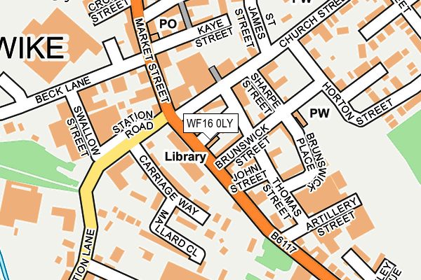 WF16 0LY map - OS OpenMap – Local (Ordnance Survey) WF16 0LY map - OS OpenMap – Local (Ordnance Survey)