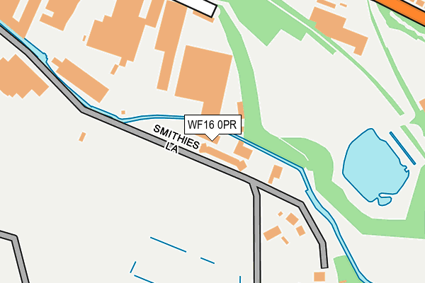 WF16 0PR map - OS OpenMap – Local (Ordnance Survey)