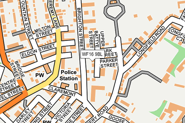WF16 9BL map - OS OpenMap – Local (Ordnance Survey) WF16 9BL map - OS OpenMap – Local (Ordnance Survey)