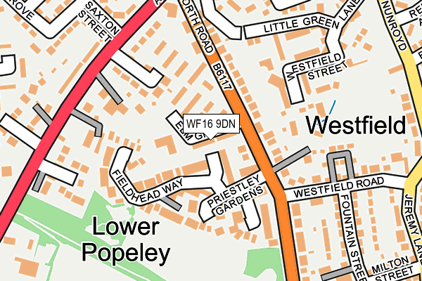 WF16 9DN map - OS OpenMap – Local (Ordnance Survey) WF16 9DN map - OS OpenMap – Local (Ordnance Survey)