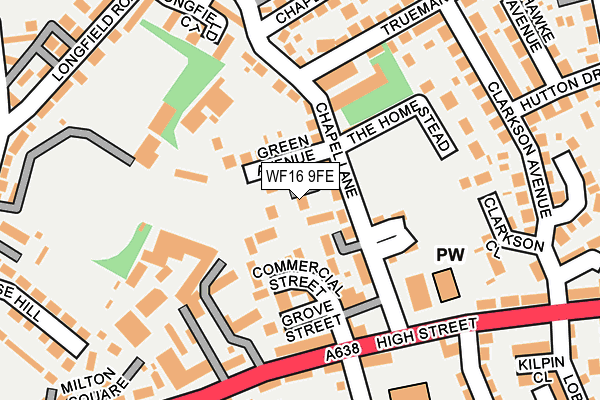 WF16 9FE map - OS OpenMap – Local (Ordnance Survey) WF16 9FE map - OS OpenMap – Local (Ordnance Survey)