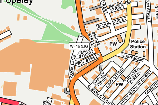WF16 9JG map - OS OpenMap – Local (Ordnance Survey) WF16 9JG map - OS OpenMap – Local (Ordnance Survey)