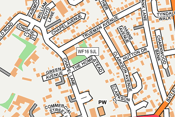 WF16 9JL map - OS OpenMap – Local (Ordnance Survey) WF16 9JL map - OS OpenMap – Local (Ordnance Survey)