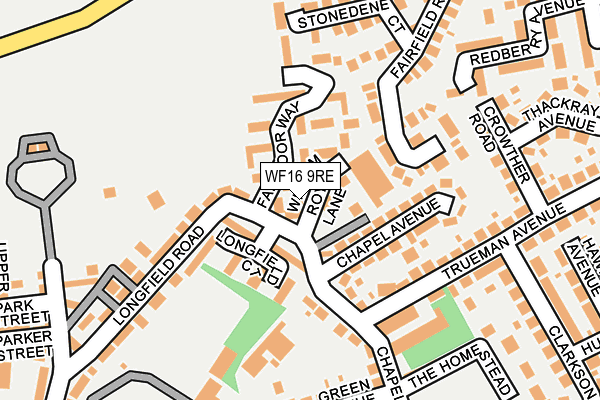 WF16 9RE map - OS OpenMap – Local (Ordnance Survey) WF16 9RE map - OS OpenMap – Local (Ordnance Survey)