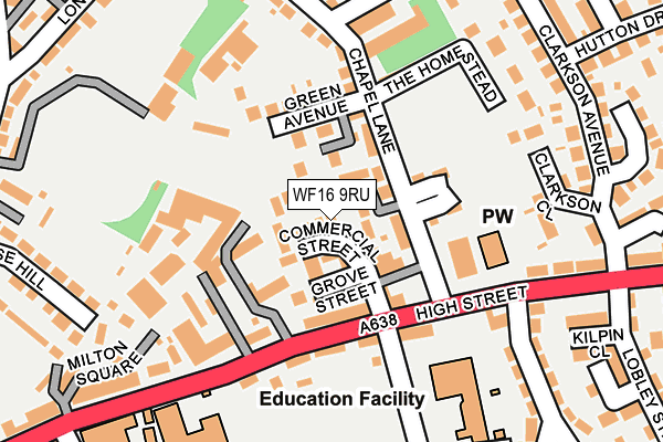 WF16 9RU map - OS OpenMap – Local (Ordnance Survey) WF16 9RU map - OS OpenMap – Local (Ordnance Survey)