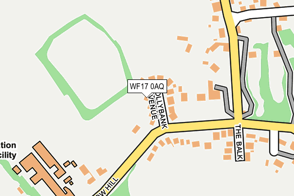 WF17 0AQ map - OS OpenMap – Local (Ordnance Survey) WF17 0AQ map - OS OpenMap – Local (Ordnance Survey)