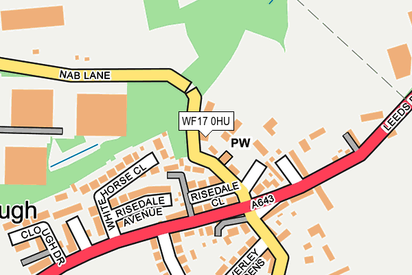 WF17 0HU map - OS OpenMap – Local (Ordnance Survey) WF17 0HU map - OS OpenMap – Local (Ordnance Survey)