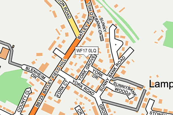 WF17 0LQ map - OS OpenMap – Local (Ordnance Survey) WF17 0LQ map - OS OpenMap – Local (Ordnance Survey)