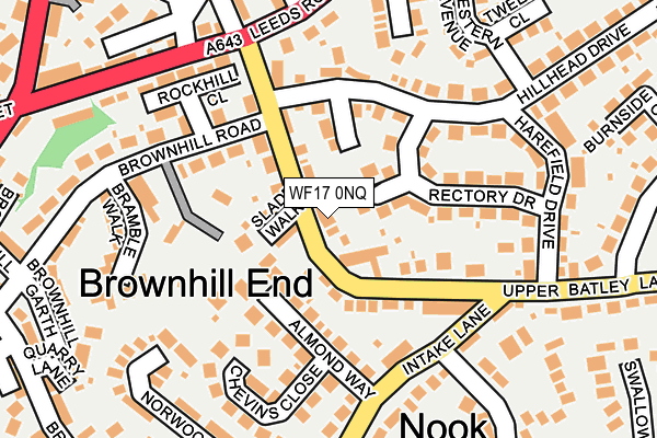 WF17 0NQ map - OS OpenMap – Local (Ordnance Survey) WF17 0NQ map - OS OpenMap – Local (Ordnance Survey)