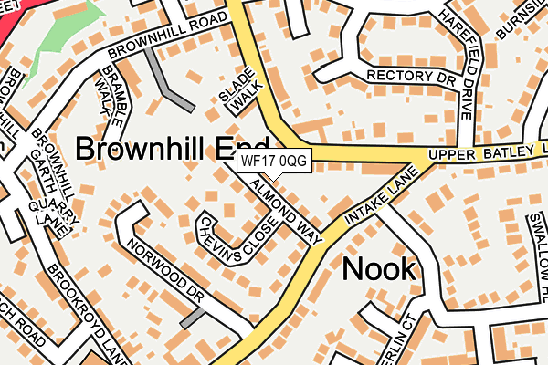 WF17 0QG map - OS OpenMap – Local (Ordnance Survey) WF17 0QG map - OS OpenMap – Local (Ordnance Survey)
