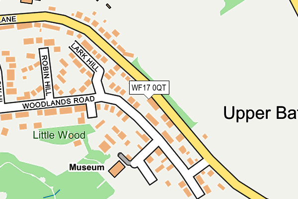 WF17 0QT map - OS OpenMap – Local (Ordnance Survey) WF17 0QT map - OS OpenMap – Local (Ordnance Survey)