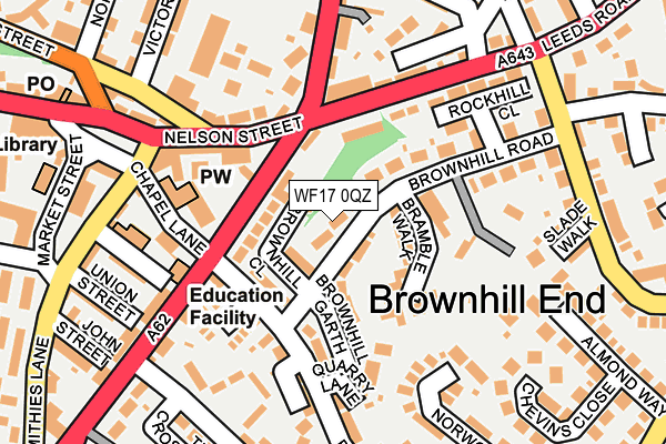 WF17 0QZ map - OS OpenMap – Local (Ordnance Survey) WF17 0QZ map - OS OpenMap – Local (Ordnance Survey)