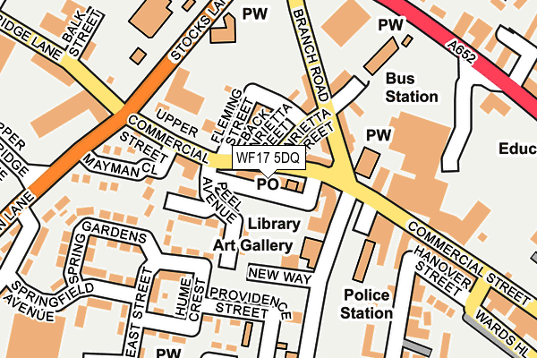 WF17 5DQ map - OS OpenMap – Local (Ordnance Survey) WF17 5DQ map - OS OpenMap – Local (Ordnance Survey)