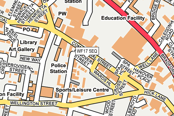 WF17 5EQ map - OS OpenMap – Local (Ordnance Survey) WF17 5EQ map - OS OpenMap – Local (Ordnance Survey)