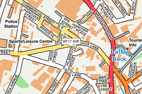 WF17 5HR map - OS OpenMap – Local (Ordnance Survey) WF17 5HR map - OS OpenMap – Local (Ordnance Survey)