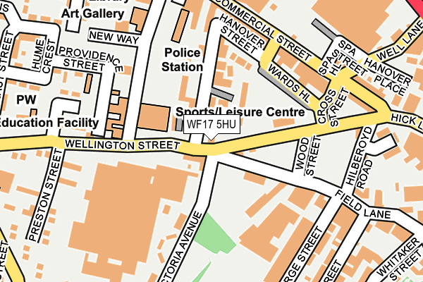 WF17 5HU map - OS OpenMap – Local (Ordnance Survey) WF17 5HU map - OS OpenMap – Local (Ordnance Survey)