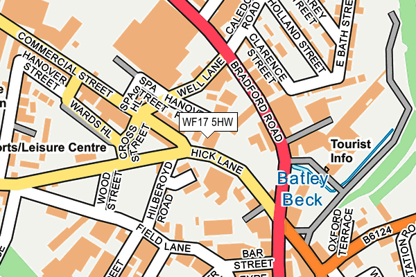 WF17 5HW map - OS OpenMap – Local (Ordnance Survey) WF17 5HW map - OS OpenMap – Local (Ordnance Survey)