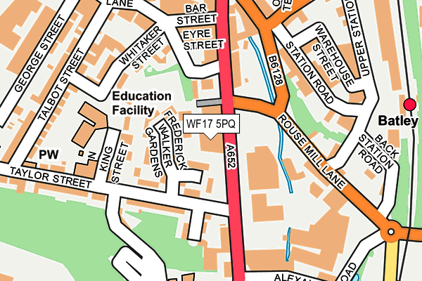 WF17 5PQ map - OS OpenMap – Local (Ordnance Survey) WF17 5PQ map - OS OpenMap – Local (Ordnance Survey)