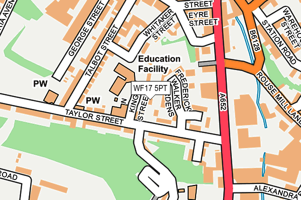 WF17 5PT map - OS OpenMap – Local (Ordnance Survey) WF17 5PT map - OS OpenMap – Local (Ordnance Survey)