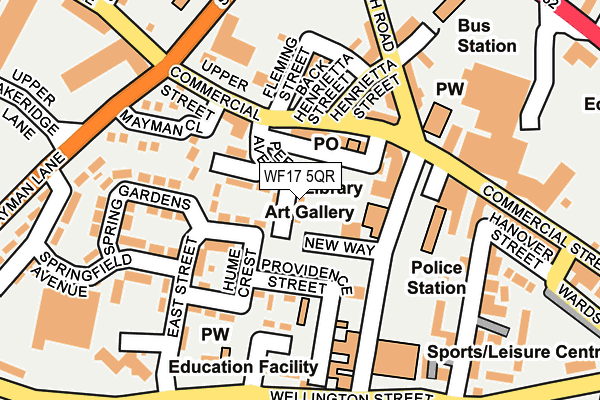 WF17 5QR map - OS OpenMap – Local (Ordnance Survey) WF17 5QR map - OS OpenMap – Local (Ordnance Survey)