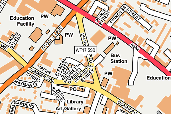 WF17 5SB map - OS OpenMap – Local (Ordnance Survey) WF17 5SB map - OS OpenMap – Local (Ordnance Survey)