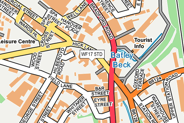 WF17 5TD map - OS OpenMap – Local (Ordnance Survey) WF17 5TD map - OS OpenMap – Local (Ordnance Survey)