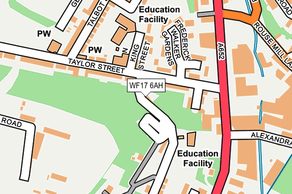 WF17 6AH map - OS OpenMap – Local (Ordnance Survey) WF17 6AH map - OS OpenMap – Local (Ordnance Survey)