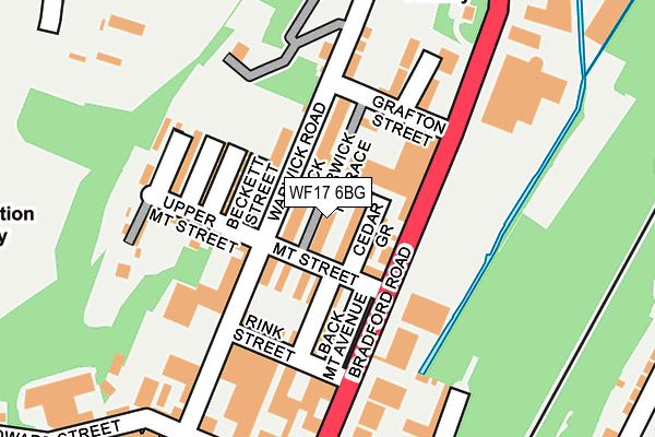 WF17 6BG map - OS OpenMap – Local (Ordnance Survey) WF17 6BG map - OS OpenMap – Local (Ordnance Survey)