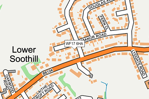 WF17 6HA map - OS OpenMap – Local (Ordnance Survey) WF17 6HA map - OS OpenMap – Local (Ordnance Survey)