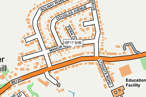 WF17 6HB map - OS OpenMap – Local (Ordnance Survey) WF17 6HB map - OS OpenMap – Local (Ordnance Survey)