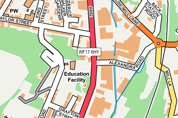 WF17 6HY map - OS OpenMap – Local (Ordnance Survey) WF17 6HY map - OS OpenMap – Local (Ordnance Survey)