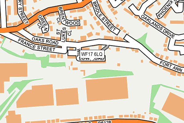 WF17 6LQ map - OS OpenMap – Local (Ordnance Survey) WF17 6LQ map - OS OpenMap – Local (Ordnance Survey)
