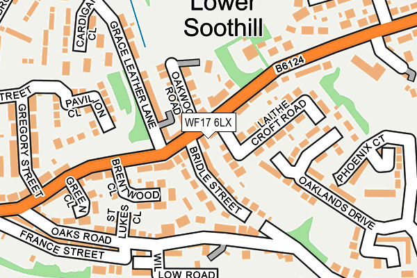 WF17 6LX map - OS OpenMap – Local (Ordnance Survey) WF17 6LX map - OS OpenMap – Local (Ordnance Survey)