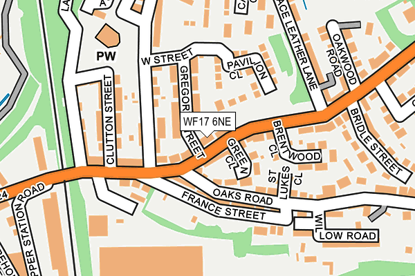 WF17 6NE map - OS OpenMap – Local (Ordnance Survey) WF17 6NE map - OS OpenMap – Local (Ordnance Survey)