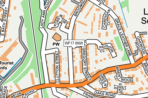 WF17 6NW map - OS OpenMap – Local (Ordnance Survey) WF17 6NW map - OS OpenMap – Local (Ordnance Survey)