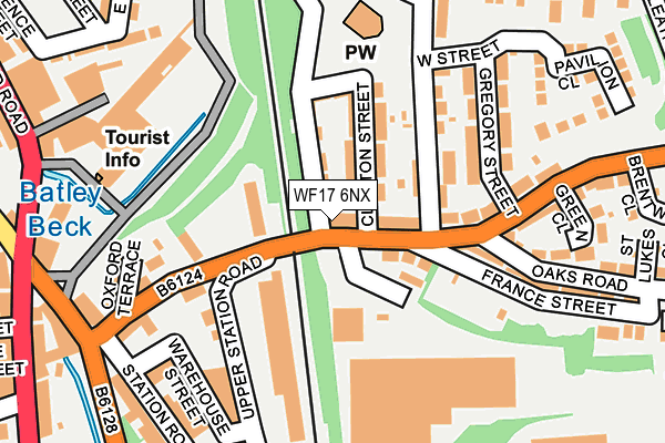 WF17 6NX map - OS OpenMap – Local (Ordnance Survey) WF17 6NX map - OS OpenMap – Local (Ordnance Survey)