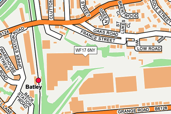 WF17 6NY map - OS OpenMap – Local (Ordnance Survey) WF17 6NY map - OS OpenMap – Local (Ordnance Survey)