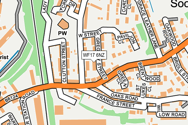 WF17 6NZ map - OS OpenMap – Local (Ordnance Survey) WF17 6NZ map - OS OpenMap – Local (Ordnance Survey)