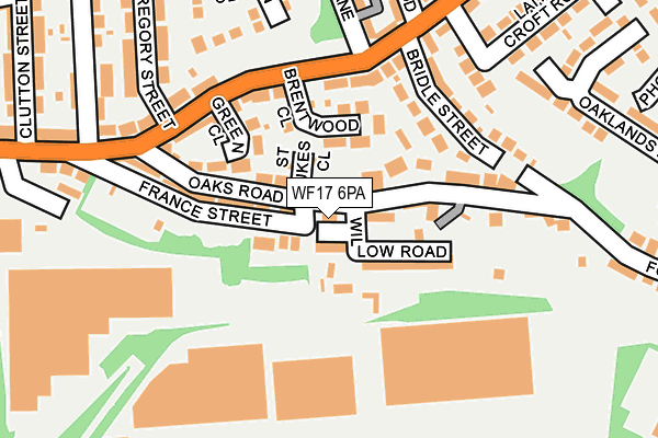 WF17 6PA map - OS OpenMap – Local (Ordnance Survey) WF17 6PA map - OS OpenMap – Local (Ordnance Survey)