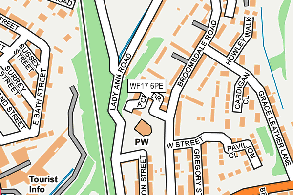 WF17 6PE map - OS OpenMap – Local (Ordnance Survey) WF17 6PE map - OS OpenMap – Local (Ordnance Survey)