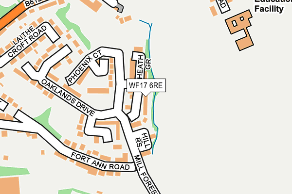 WF17 6RE map - OS OpenMap – Local (Ordnance Survey) WF17 6RE map - OS OpenMap – Local (Ordnance Survey)