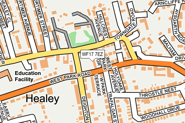 WF17 7EZ map - OS OpenMap – Local (Ordnance Survey) WF17 7EZ map - OS OpenMap – Local (Ordnance Survey)