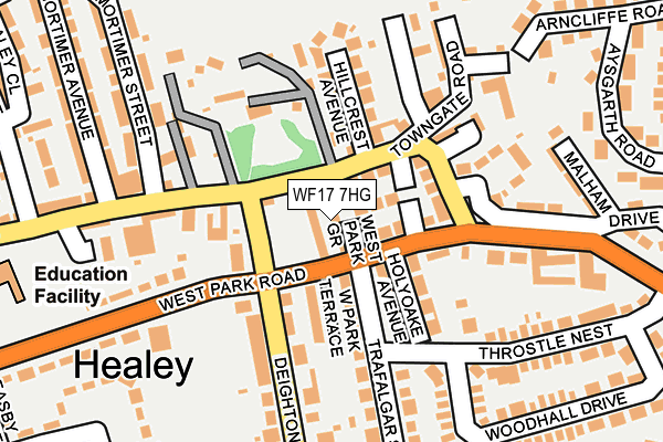 WF17 7HG map - OS OpenMap – Local (Ordnance Survey) WF17 7HG map - OS OpenMap – Local (Ordnance Survey)
