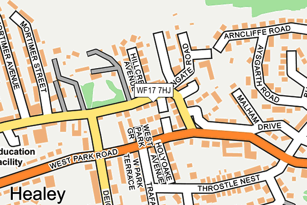 WF17 7HJ map - OS OpenMap – Local (Ordnance Survey) WF17 7HJ map - OS OpenMap – Local (Ordnance Survey)